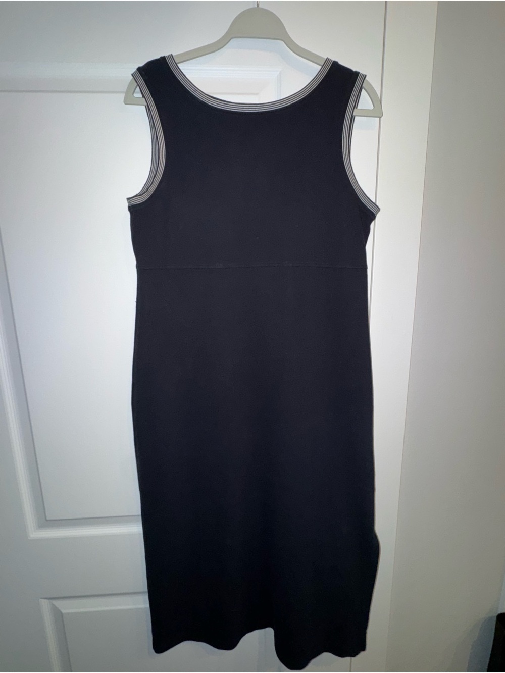 Vintage Talbots Cotton Midi Dress | Beige Oval Tag Era